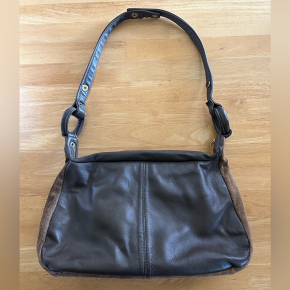 Vintage Brown Suede & Leather Purse - Picture 2 of 7